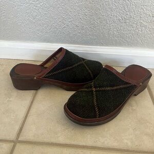 J. Crew Brown and Green Women's Mules